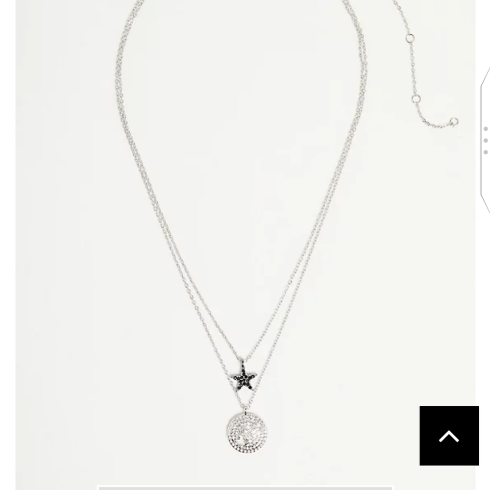 🆕🌟 STAR & DISC LAYERED NECKLACE - HEMATITE  & SILVER-TONE🌟